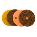 TRUE SHINE 4 Inch Diamond 3 Step Granite Polishing Pads Buffing Sanding Grinding Tooling