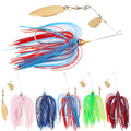 11g Multi Blade Fishing Spinner Bait Bass Pike Lure Spinnerbaits for Ocean River Lake Stream Fishing PVC Plastic