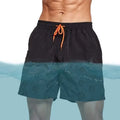 Men's Casual Elastic Waist Shorts Custom Beach Digital Printing Quick Dry Board Shorts Water Reactive Display Solid Swim Trunks