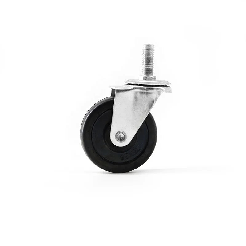 Furniture Casters M8-50 Threaded Stem Swivel Casters Screw Casters Without Brake for t Slot Profile Frame Hospital Cart#7178