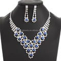 Fashion Beautiful Dress Accessories Crystal Necklace Earring Jewelry Set