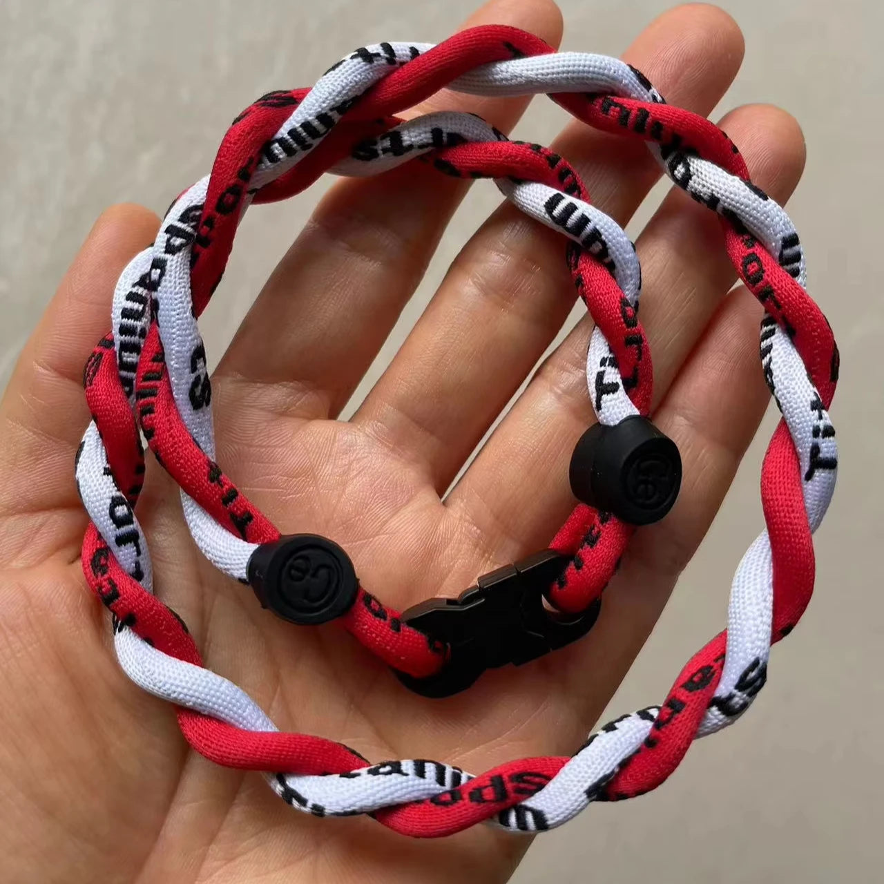 2Rope Nylon Titanium Baseball Softball Braided Rope Tornado Necklace