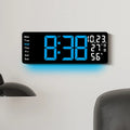 17.3 Inch Large Size Multi-Function LED Electronic Wall Clock 3D 6669 Living Room Design Alarm Humidity Atmosphere Plastic