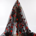 Elegant Quality Black Red Fashion Haute Embroidery French Wedding Dress  Lace Fabric