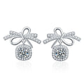 XEA001 Luxury 925 Sterling Silver Tassel Earrings 0.5CT D Color Moissanite VVS Diamond Test Passed Fashion Jewelry for Women