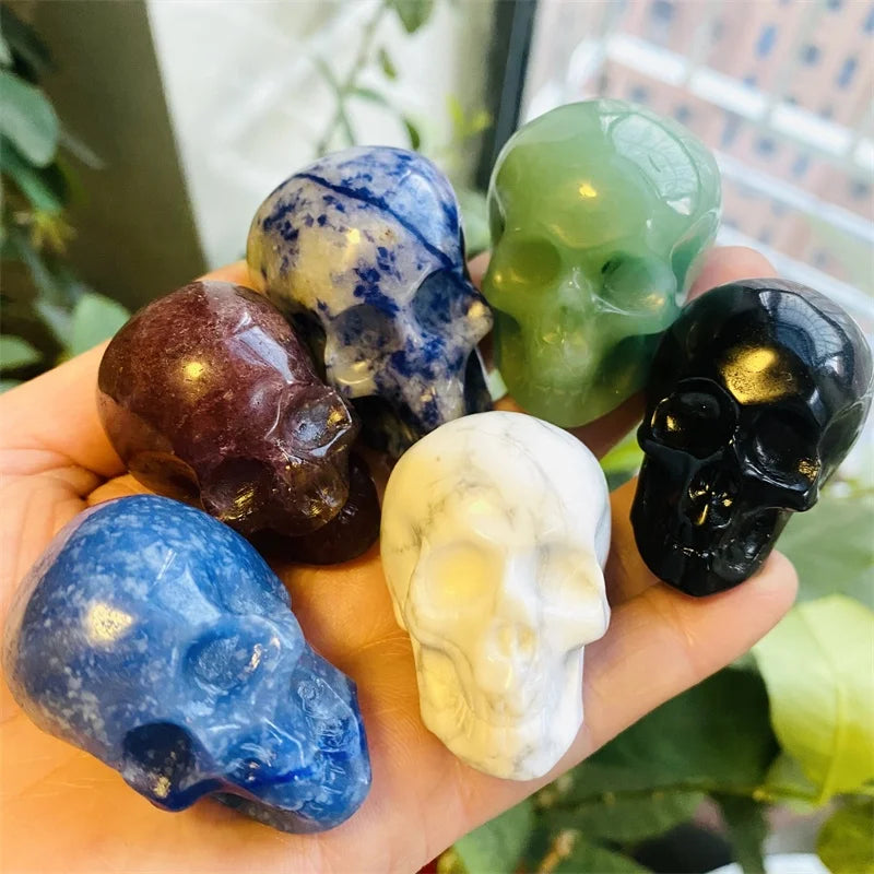 Wholesale Customization Natural Gemstone Quartz Skulls Hand Carved Crystal Skulls For Feng Shui Healing
