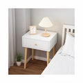 Factory Wholesale Simple White Nightstand with Drawers Customizable Bedroom Furniture for Home Use for Apartments
