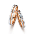 18k 14k 9k Pure Gold With Natural Diamond Custom Wedding Engagement Vermil Designs Rings Set Fine Jewelry for Couples