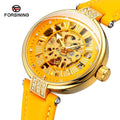For Women's Luxury Automatic Mechanical Skeleton Watch Genuine Leather Band Analog Dial Factory Direct Gift