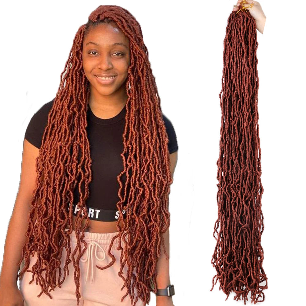 Long Curly Dreadlocks Pre Looped 14 18 24 Crochet Hair Faux Locs Goddess Locs Crochet Hair Goddess Faux Locs