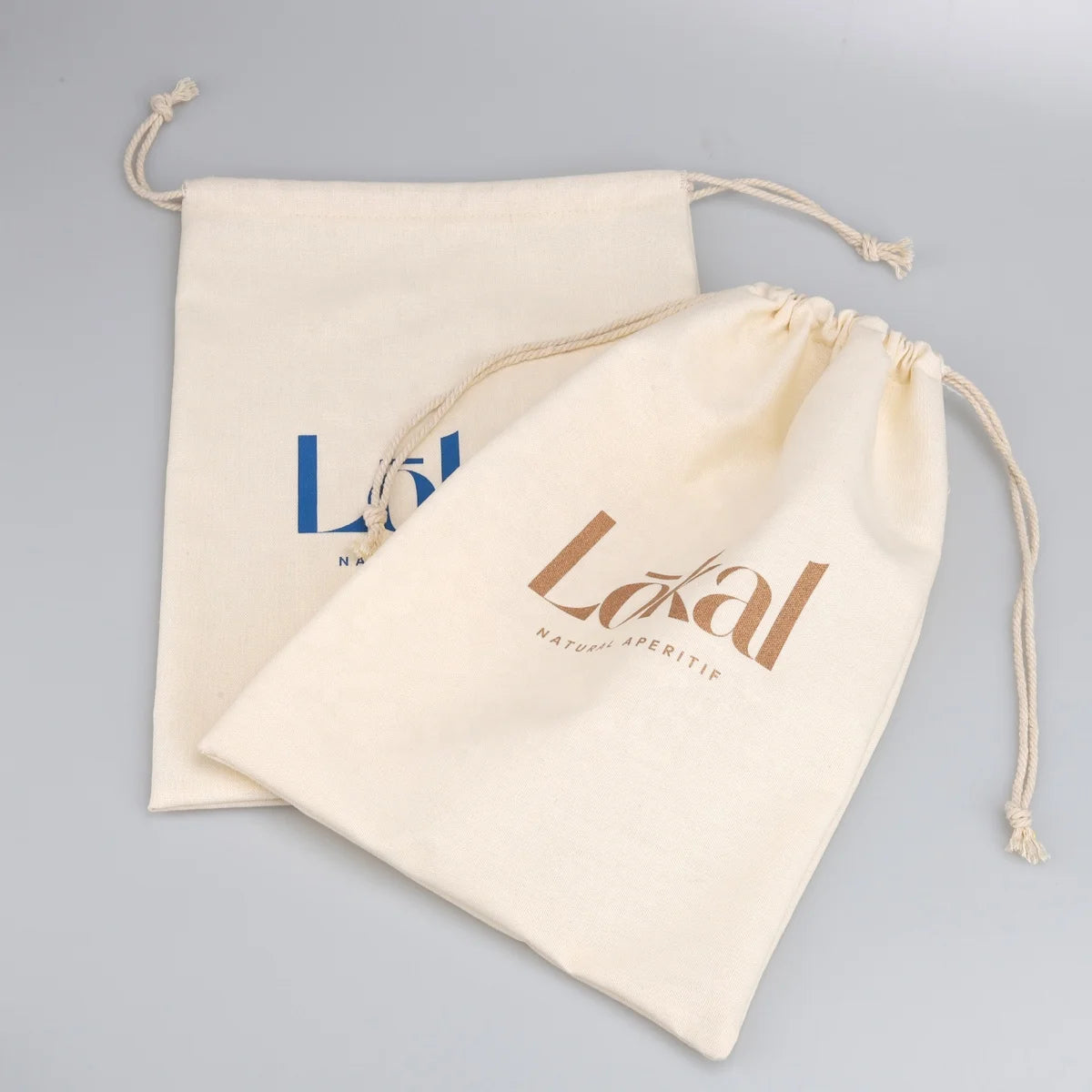 Recyclable Custom Logo Printing Linen Cotton-Padded Shoes Dust Bag Natural Drawstring Packing Cotton Muslin Gift Bag