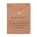 Simple Women Butterfly Necklace Gold Plated Clavicle Chain Jewelry Elephant Pearl Butterfly Pendant Necklace for Gifts