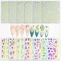 Joyful Nail Sticker Hot Sell Gold Silver Laser Snake Fashion Nail Art Decoration