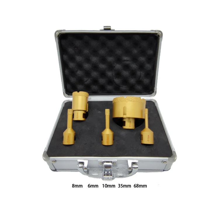 DEYI Hot Sell in Porcelain Ceramic Glass Drilling Tools ConcreteTile Vacuum Brazed M14 Diamond Drill Bits Set 6/8/10/35/68mm