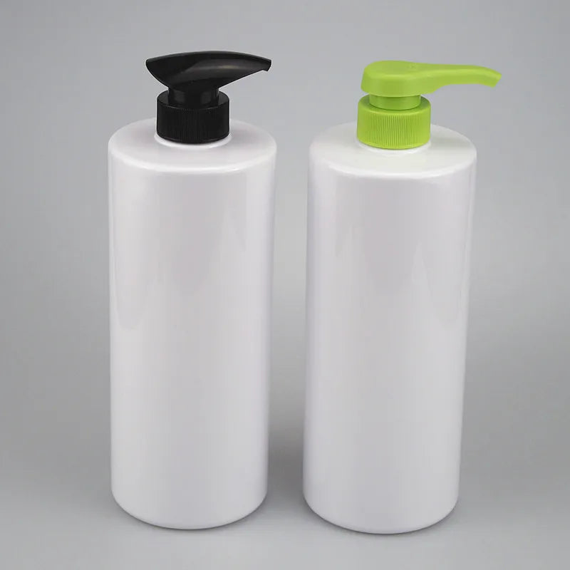 950ML Cylinder White Plastic Shampoo Bottle