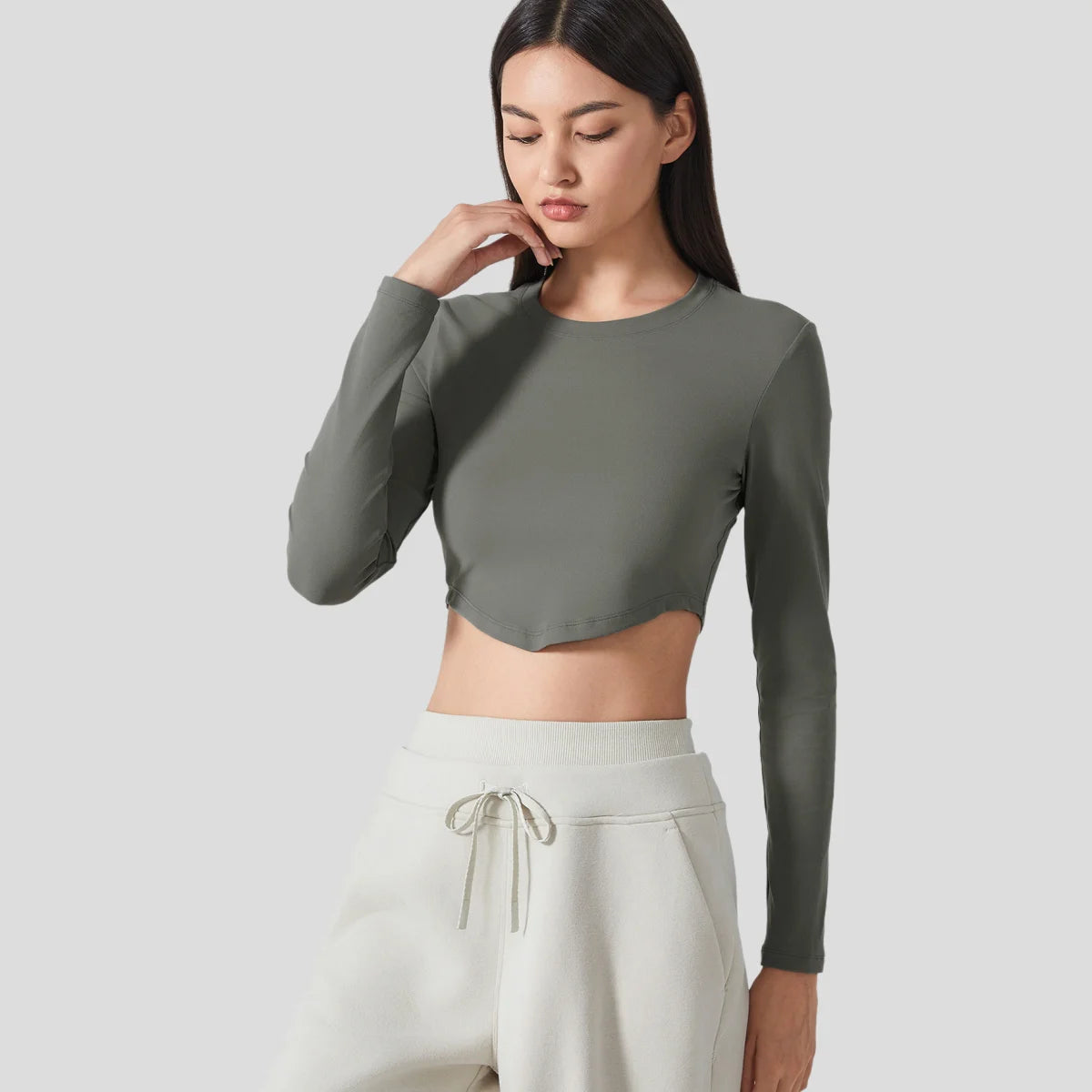 Women's Lightweight Gym Fitness Shirts Soft Breathable Slim Crop Tops for Sports Training Yoga & Workout Yoga Crop Tops