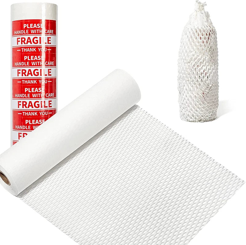 High Safety Level Eco-Friendly White Gift Kraft Roll Cushion Wrapping Honeycomb Paper Premium Product for Sustainable Packaging