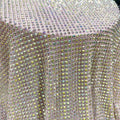 F001 Lace Fabric Crystal Rhinestone Bridal Fabric Crystal Mesh Satin Rhinestone Tulle Fabric