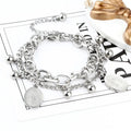 Exquisite Stainless Steel Stack Bracelet Godness Goddesses Charm Elements Jewelry Accessory & Component Supply Making Jewelry