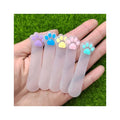 100Pcs/Lot Lovely Cat Dog Paw Spoons Resin Flatback Cabochons Cute Animal Claws Print Slime Beads for Doll House Accessories