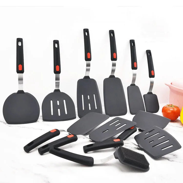 11 PCS Silicone Spatula Turner 600F Heat Resistant Cooking Spatulas for Nonstick Cookware Large Flexible Kitchen Utensils BPA Fr MegaBDM