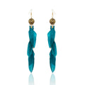 Fashion Bohemia Environmental Silver Feather Vintage Drop Earrings Zinc Alloy Antique Copper Plated Boho Jewelry for Women