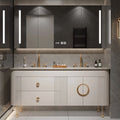 Luxury Modern Bathroom Vanity Cabinet Double Sink Floor Standing Unit Eco-Friendly Design Smart Mirror Included 60 Inches Water