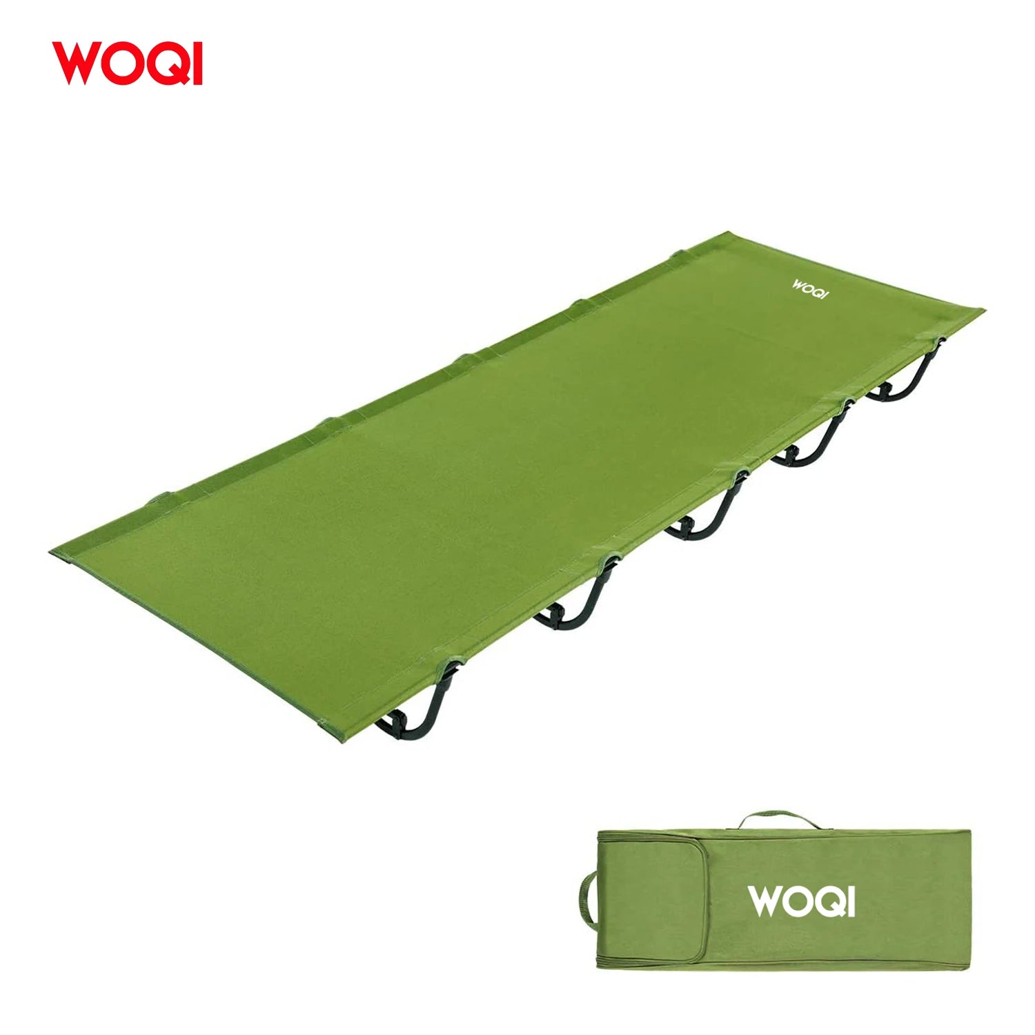 WOQI Compact Camping Cot Portable Ultralight Folding Camp Bed for Sleeping Fishing Outdoor Travel