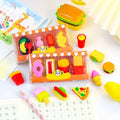 Wholesale Creative School Children Gifts Cartoon Cute Fast Food Shape Funny Erasers