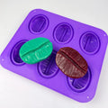 3D Handmade Eco-Friendly Coffee Beans Shaped Silicone Mold Gift for Cake Decorating and Soap Molds BPA Free OPP Bag