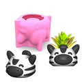 YS Little Animal Flower Pot Candle Flower Pot 3D Silicone Mould Fondant Mold Resin Plaster Chocolate Candle Candy Mold Wholesale