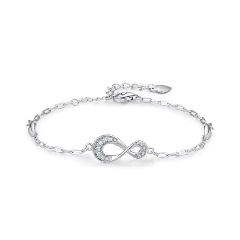 SL1694 925 Sterling Silver Infinite Love Pretty Bracelet for Women Fashion Jewelry Party Wedding Accessories Valentine Day Gift