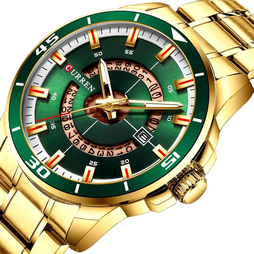 CURREN 8359 Sport Mens Watch Casual Gift Business Waterproof Watches Clock Stainless Steel Quartz Man Wristwatches Relogio