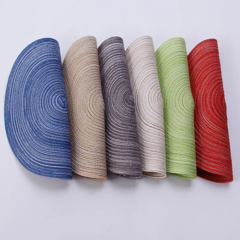 Indoor Outdoor Eco-Friendly Woven Polyester Modern Multi-color Placemat 38cm X 38cm Fall Dinner Parties Bbqs Christmas Parties