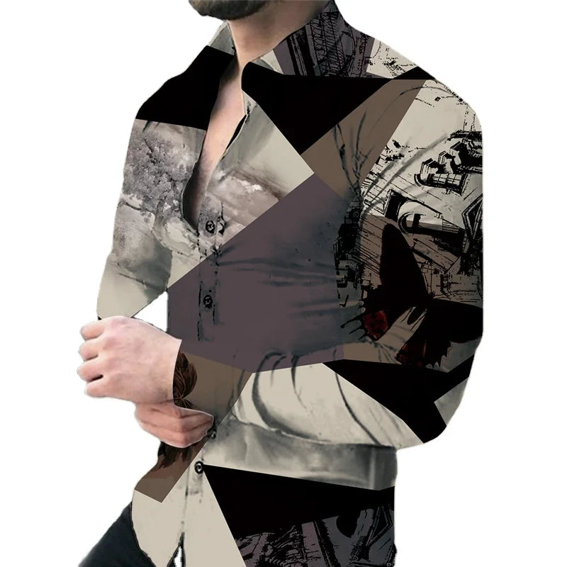 New Arrival Floral Spring Full Sleeve Shirt for Men Wedding Party Regular Fit 100% Polyester