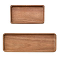 Modern Rectangular Wooden Serving Platters Long Sustainable Plate Dishes for Home or Wedding Solid Design for Restaurant Use MegaBDM