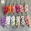 Wholesale Quality 9 Heads Artificial Phalaenopsis Butterfly Orchid Real Touch Orchids Latex for Wedding Home Decoration