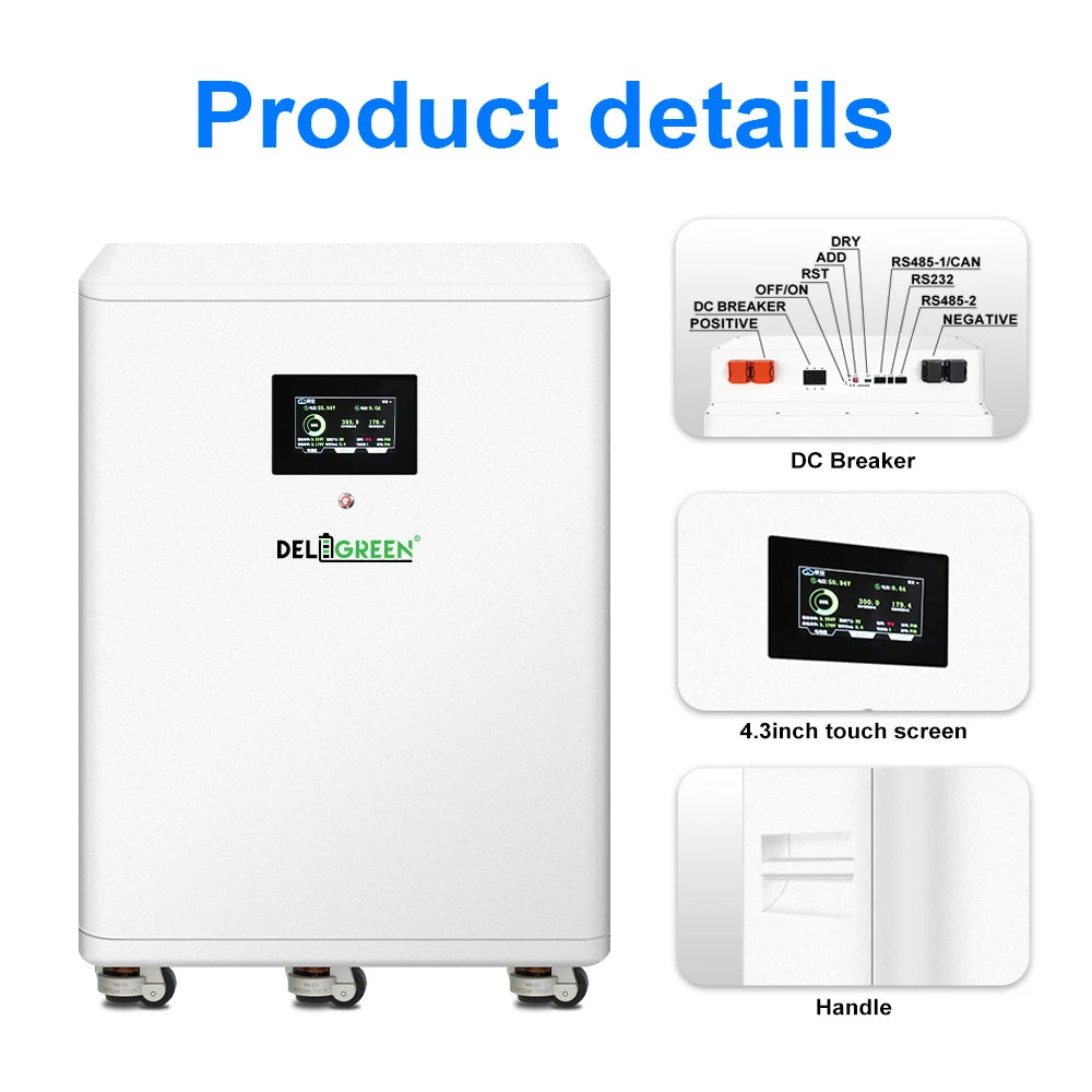 32kWh LiFePO4 Battery 51.2V Suitable EVE 628Ah Battery Cell Energy Storage Battery Kit with Active Balancer