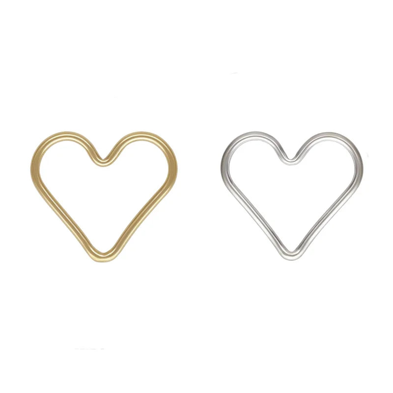 1/20 14K Gold Filled Love Ring for Bracelet Necklace Handmade Connector Heart Closed Ring Jewelry Accessories