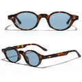 Retro Rivet Tortoiseshell Oval Shades Vintage Fashion Green Blue Lens Designer Sun Glasses Uv Women Man Sunglasses Small Size