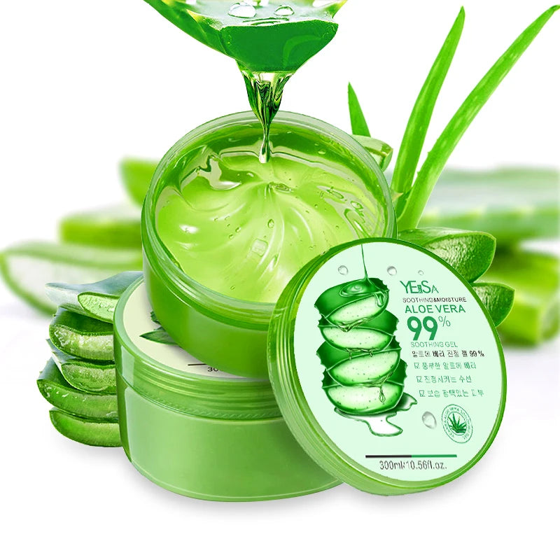 Yearsa 300ml Gel Aloe Vera Face Soothing After Sun Skin Care Relieve Acne Organic Pure Aloe Vera Moisturizing Gel