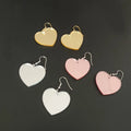 Western Hot Selling Factory Price Sweet Girl Dating Heart Jewelry Mirror love Acrylic Earrings MegaBDM