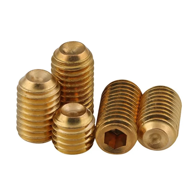 M1.5 Customized Din916 Brass Cup Point Screw Set Screws