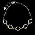 Sterling Silver 6*8mm Semi Mount Bracelet Empty Support Blank Claws Setting S925 Base Holder Without Center Stone Inlay for DIY