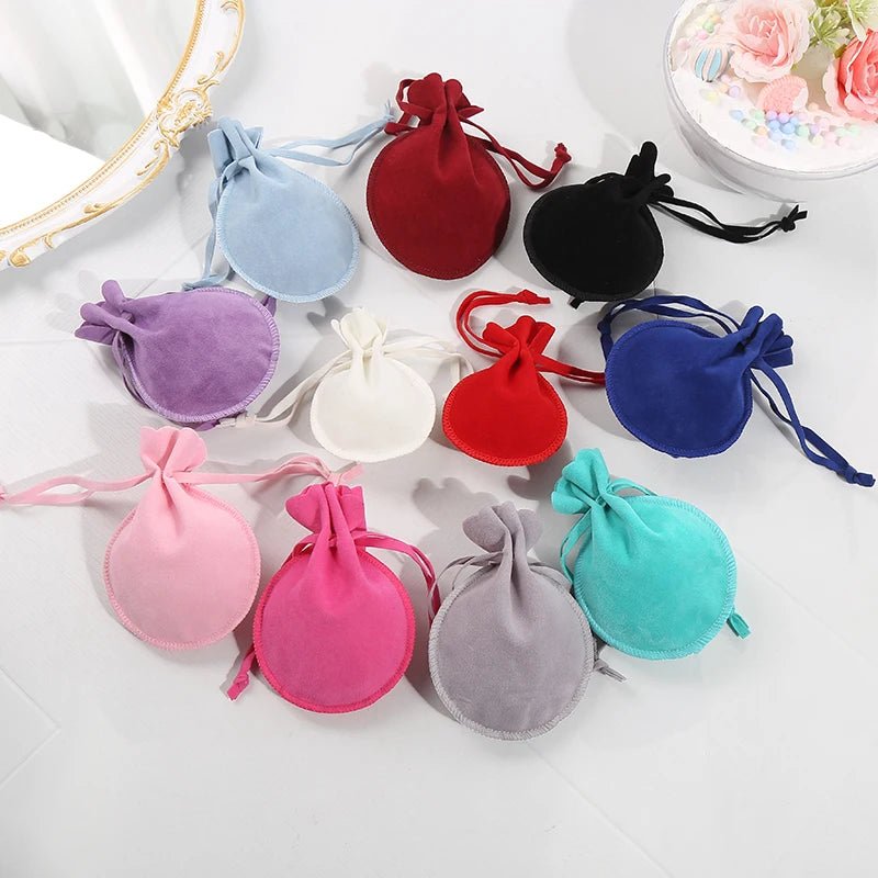 Manufacturer Stock Mini Velvet Drawstring Bag Various Colors Recyclable Jewelry Pouch for Necklaces & Watches