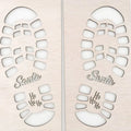 Wooden Christmas Decor Xmas Santa Bootprints Wooden Christmas Stencils