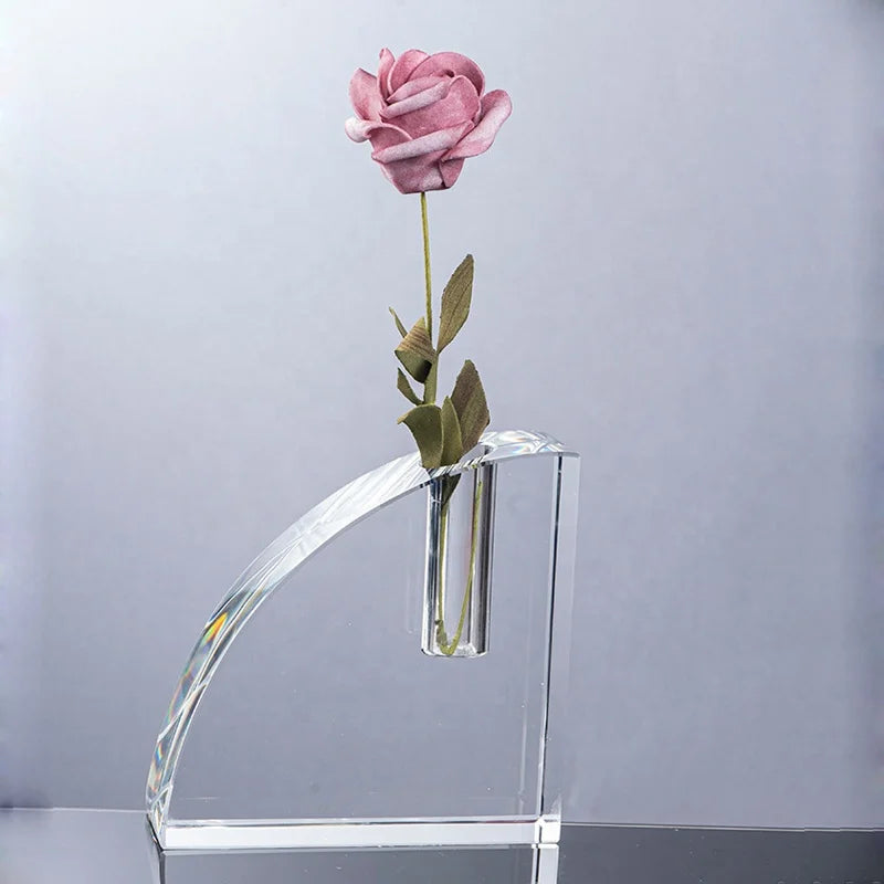 Personalized Custom Crystal Vase Modern Decorative Handmade Wedding Table Decoration Clear Crystal Glass Flower Vase