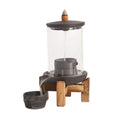 11.7*9.5*17cm Smoke Fountain Plastic Design Ceramic  Backflow  Incense Holder Burner Waterfall