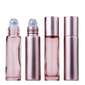 In Stock Wholesale 10ml Matte Rose Gold Roll on Glass Bottle Rose Gold Cap Perfume/essential Oil Bottle