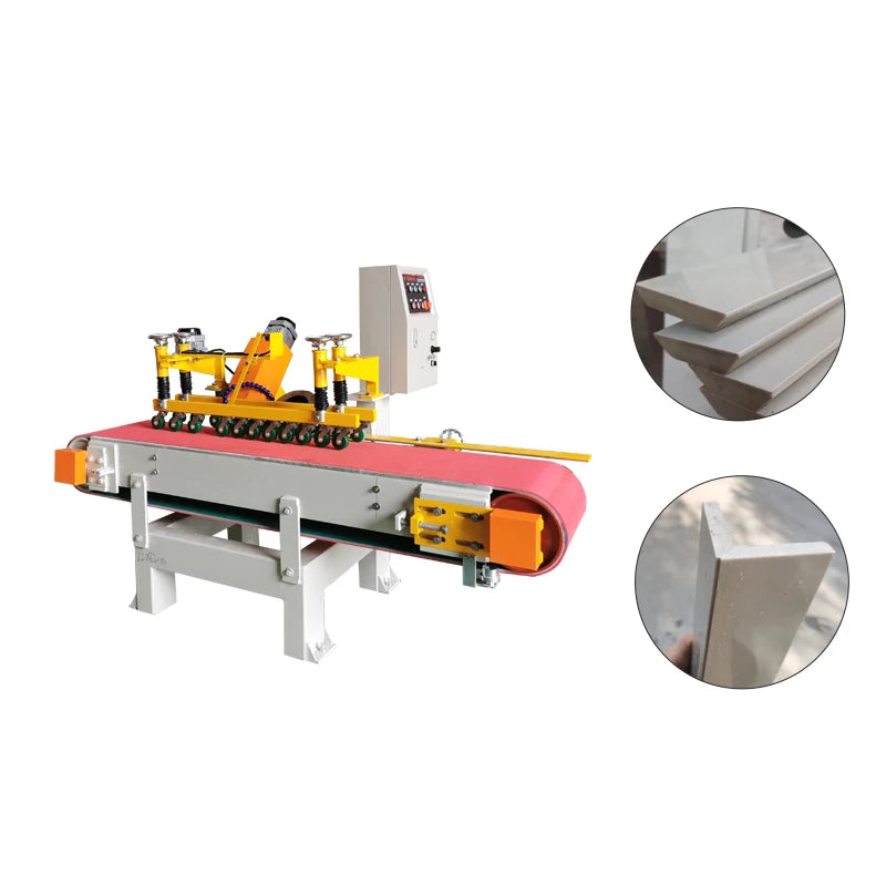 BoaTao Automatic Ceramic Tile Cutter Machine 45 Degree Chamfering Milling Cutting Saw for Wet Tiles Stone with PLC Components